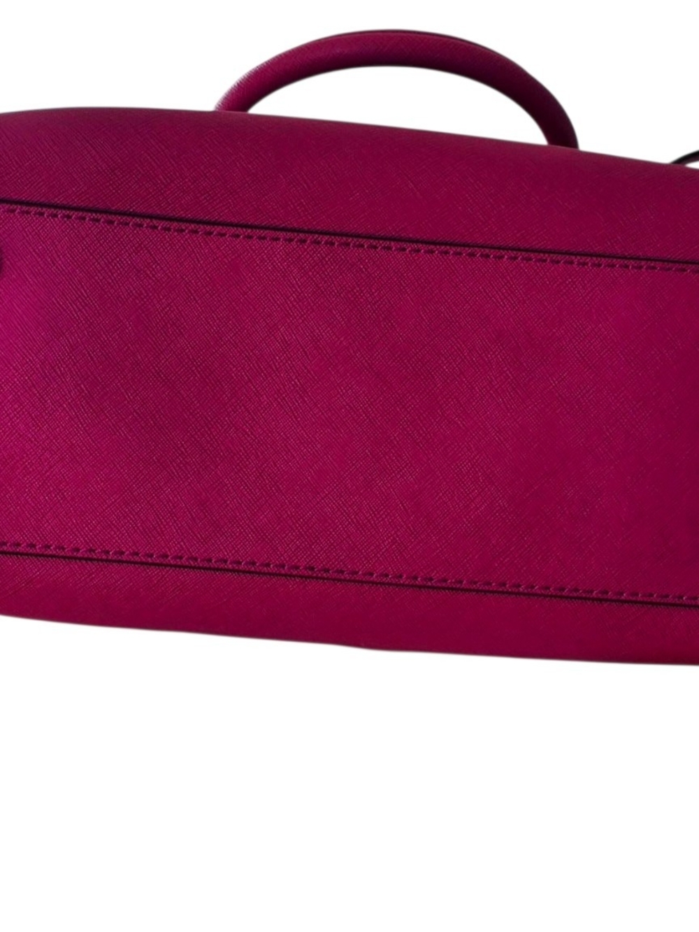Michael Kors Sutton Medium Satchel Raspberry Pink Leather Bag + Wallet NWT - Picture 4 of 9